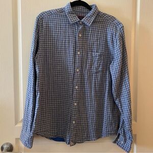 UNTUCKIT Men's Pugliese Button Front Slim Fit Shirt in Blue - L